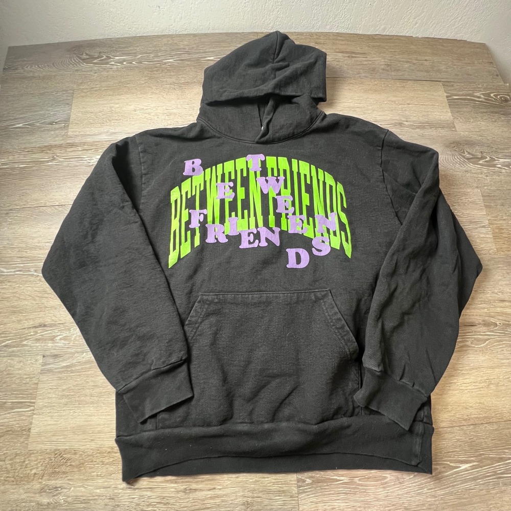 Between Friends Hoodie Los Angeles Apparel Large Black 14oz Heavy Fleece Merch